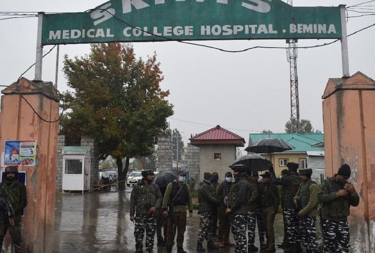 Teroris Menembak di Area Rumah Sakit Skims Medical College Bemina Srinagar Jammu And Kashmir