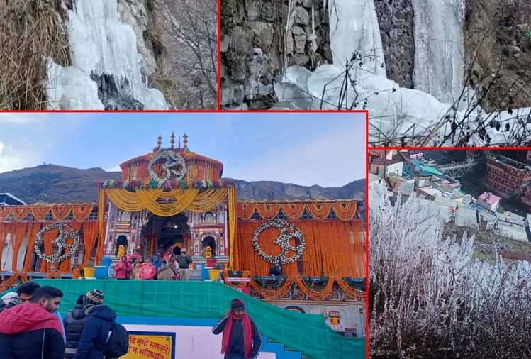Pembaruan Cuaca Uttarakhand: Air Terjun Dan Aliran Mulai Membeku di Badrinath, Tetesan Berubah Menjadi Salju, Lihat Foto