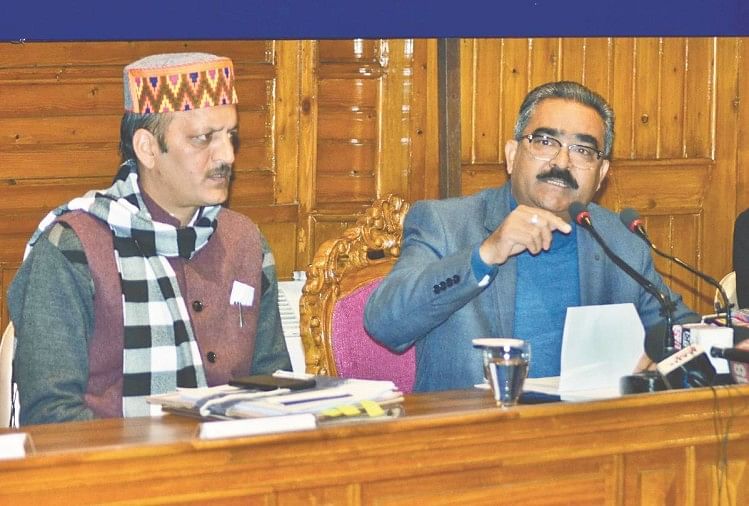 Dua Puluh Ribu Crore Upacara Peletakan Batu Pertama Di Delhi Konferensi Pers Menteri Perindustrian Bikram Singh Thakur Di Peterhoff Shimla