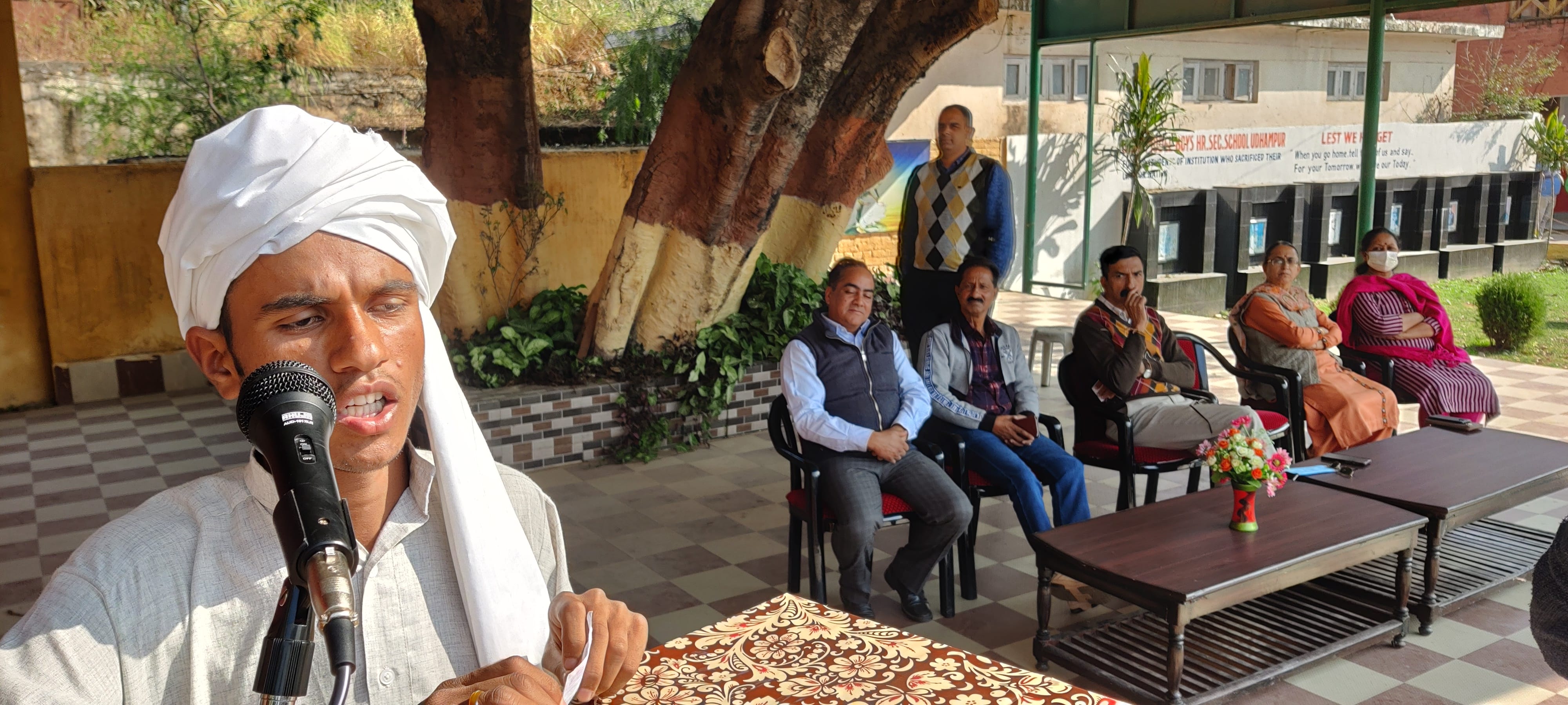उधमपुर के ब्वायज हायर सेकेंडरी स्कूल में जनजातिय गौरव पर दिवस आयोजित कार्यक्रम