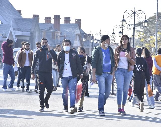 Touristes à Shimla – Hillsquin bourdonnant de touristes le week-end
