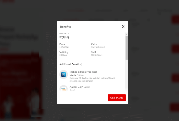 Airtel 299
