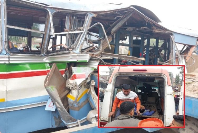 Muzaffarnagar : un bus est entré en collision avec un chariot de canne à sucre en raison d’une panne de direction, un conducteur tué, 40 blessés