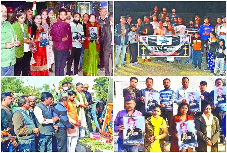 Helicopter Crash News : les habitants d’Agra se sont réunis pour rendre hommage aux martyrs