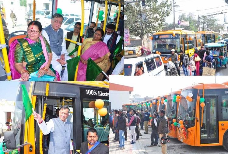 Les bus électriques à courant alternatif commencent à circuler à Kanpur à partir d’aujourd’hui, les ministres et les députés deviennent les premiers passagers