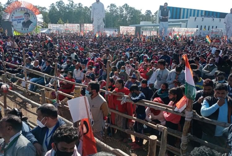 uttarakhand elections 2022 rahul gandhi rally in dehradun today: See the highlights of rally in pictures