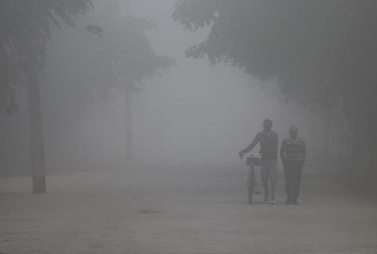 uttarakhand weather update today news: Chilling cold, fog in field areas, water bodies frozen, people drinking water after melting ice, photos