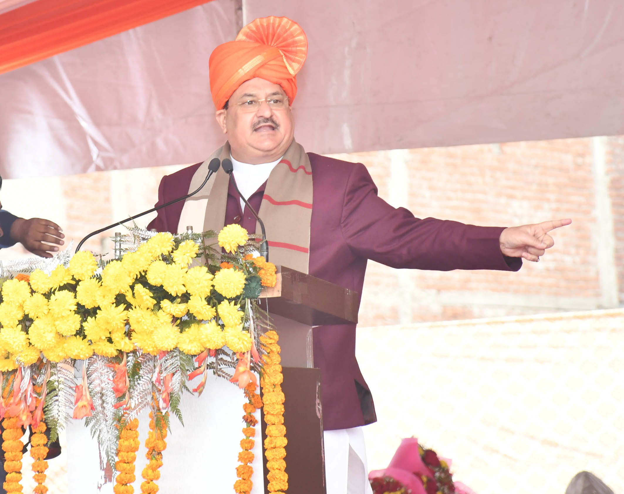 हापुड़। कार्यकर्ताओं को संबोधित करते भाजपा राष्ट्रीय अध्यक्ष जेपी नड्डा।