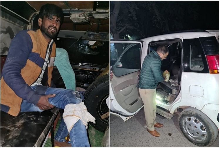 Rencontre avec des voleurs de butin à Agra Trois arrestations dont un blessé par balle