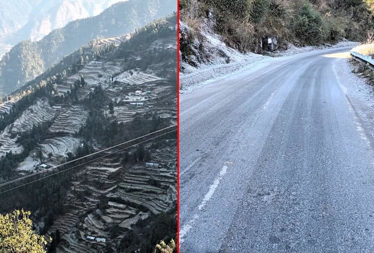 Cuaca Uttarakhand: Embun Beku Meningkat Di Mussoorie, Kendaraan Sulit Bergerak Di Jalan, Lihat Foto