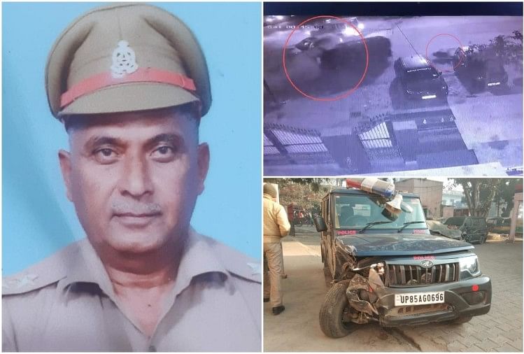 Mobil Tabrakan Polisi Tertangkap Kamera Cctv Di Mathura