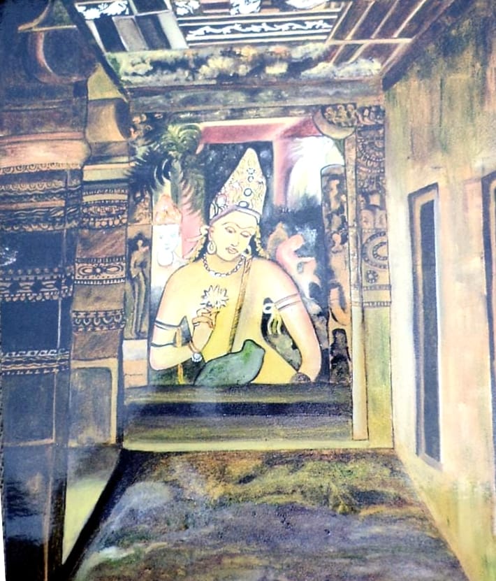 इंटरनेशनल आर्ट कंप्टीशन में मनीषा गुप्ता द्वारा बनाई गई पेटिंग।