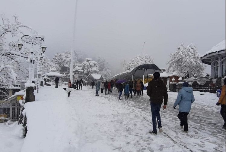 Chutes de neige à Shimla aujourd’hui au milieu de l’alerte jaune dans l’Himachal Pradesh – Chutes de neige: Les chutes de neige se poursuivent au milieu de l’alerte jaune
