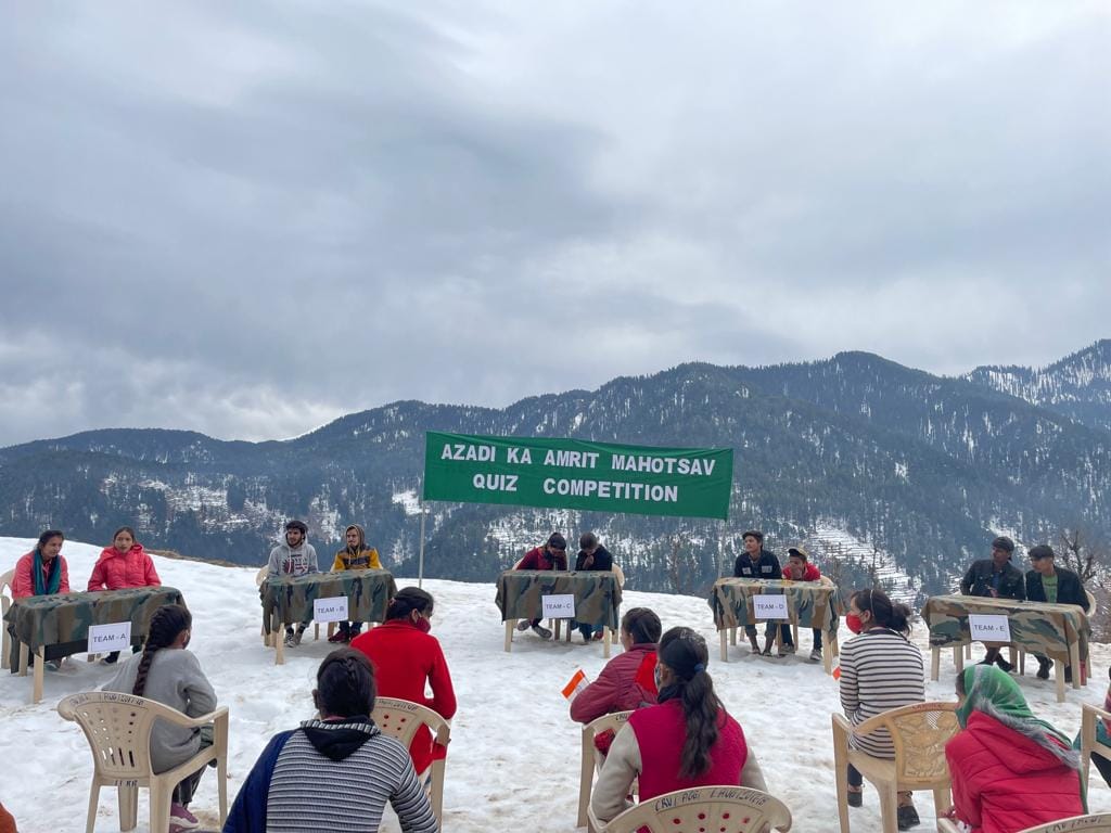 फोटो...आजादी का अमृत महोत्सव विषय पर भारतीय सेना ने एक प्रश्नोत्तरी प्रतियोगिता का आयोजन किया। फोटो...आजादी का अमृत महोत्सव विषय पर भारतीय सेना ने एक प्रश्नोत्तरी प्रतियोगिता का आयोजन किया।