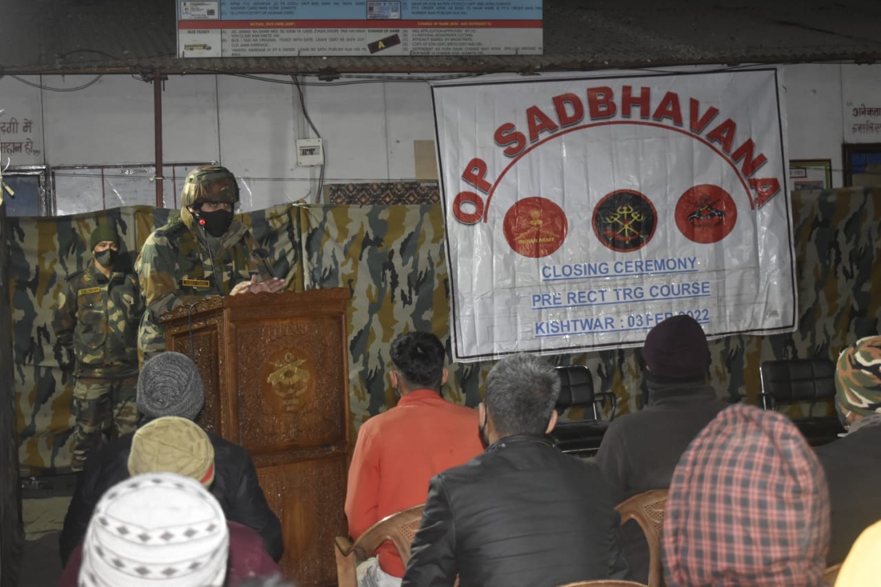 फोटो... सेना द्वारा सद्भावना परियोजना के तहत युवाओं के लिए भर्ती पूर्व प्रशिक्षण समापन