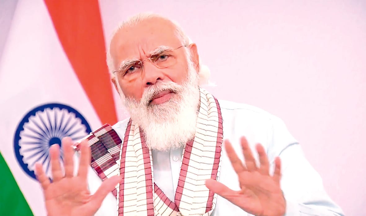 **EDS: VIDEO GRAB** New Delhi: Prime Minister Narendra Modi addresses the nation, in New Delhi, Tuesday, Oct. 20, 2020. (PTI Photo)(PTI20-10-2020_000103B)