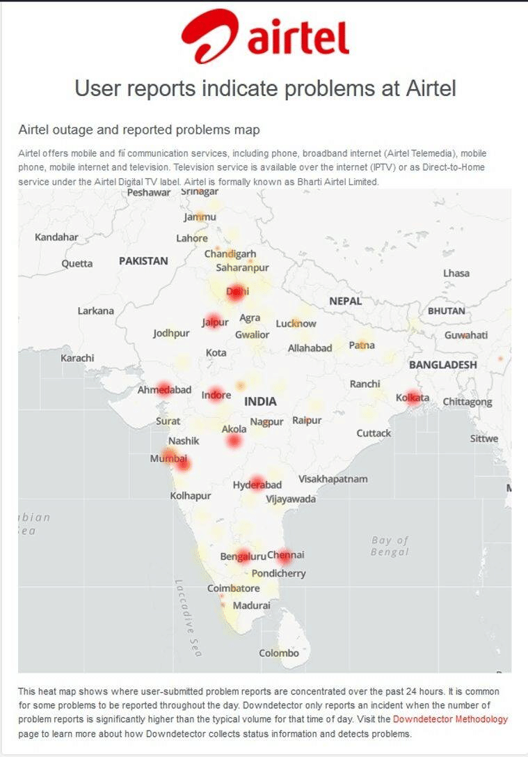 Airtel Down: दिल्ली-कोलकाता समेत कई शहरों में सेवाएं ठप, ब्रॉडबैंड से लेकर मोबाइल नेट तक बंद