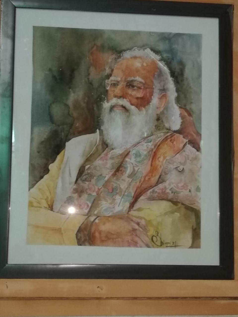 छात्रा द्वारा बनाया गया नरेंद्र मोदी का चित्र छात्रा द्वारा बनाया गया नरेंद्र मोदी का चित्र