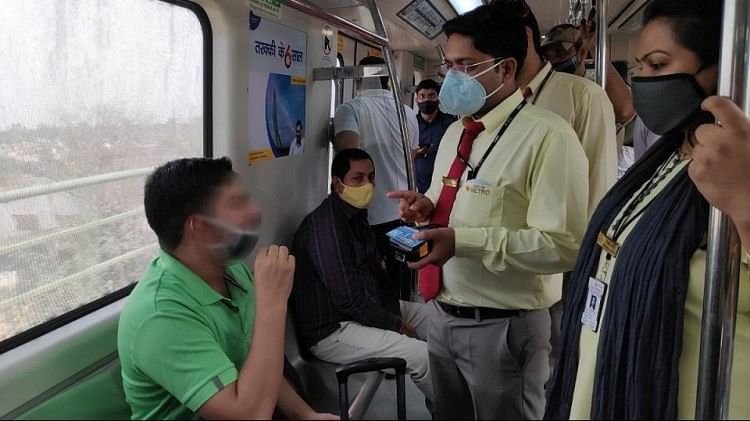 Métro de Delhi: conseillé d’appliquer un masque pendant le voyage, pas d’amende maintenant