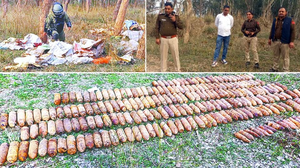 232 Old Bomb Shells Found In Ambala District Of Haryana - हरियाणा में 232 बम शैल मिले: बेगना नदी किनारे जंगल में मिला जखीरा, इलाके में हड़कंप, बम निरोधक टीम ने जांच
