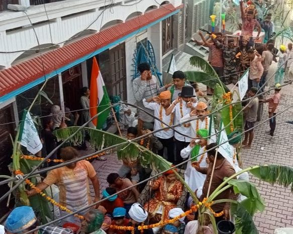 इसराना। नौल्था में निकाली गई शहीदों की झांकी। इसराना। नौल्था में निकाली गई शहीदों की झांकी।