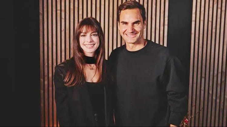 एनी हैथवे और रोजर फेडरर