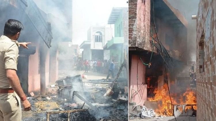 Agra Runkta chahut : les gens criaient des slogans, jetaient des marchandises, y mettaient le feu, les explosions secouaient