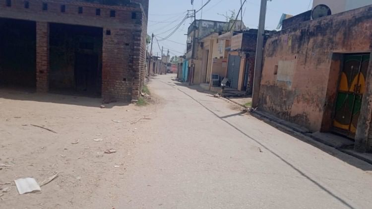 घटनास्थल के पास पसरा सन्नाट