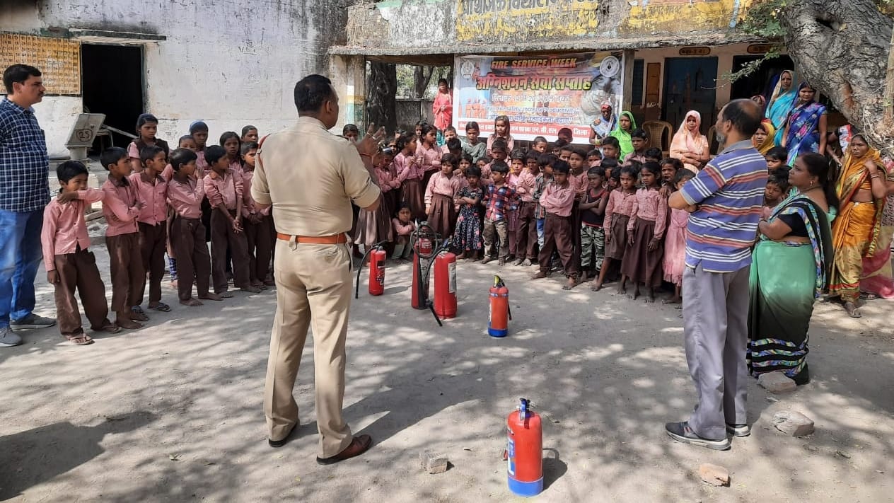 Students learned how to control fire