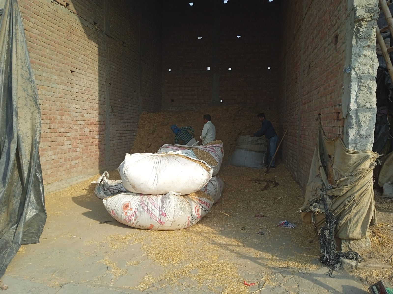 गागलहेड़ी में खाली पड़ा भूसा गोदाम