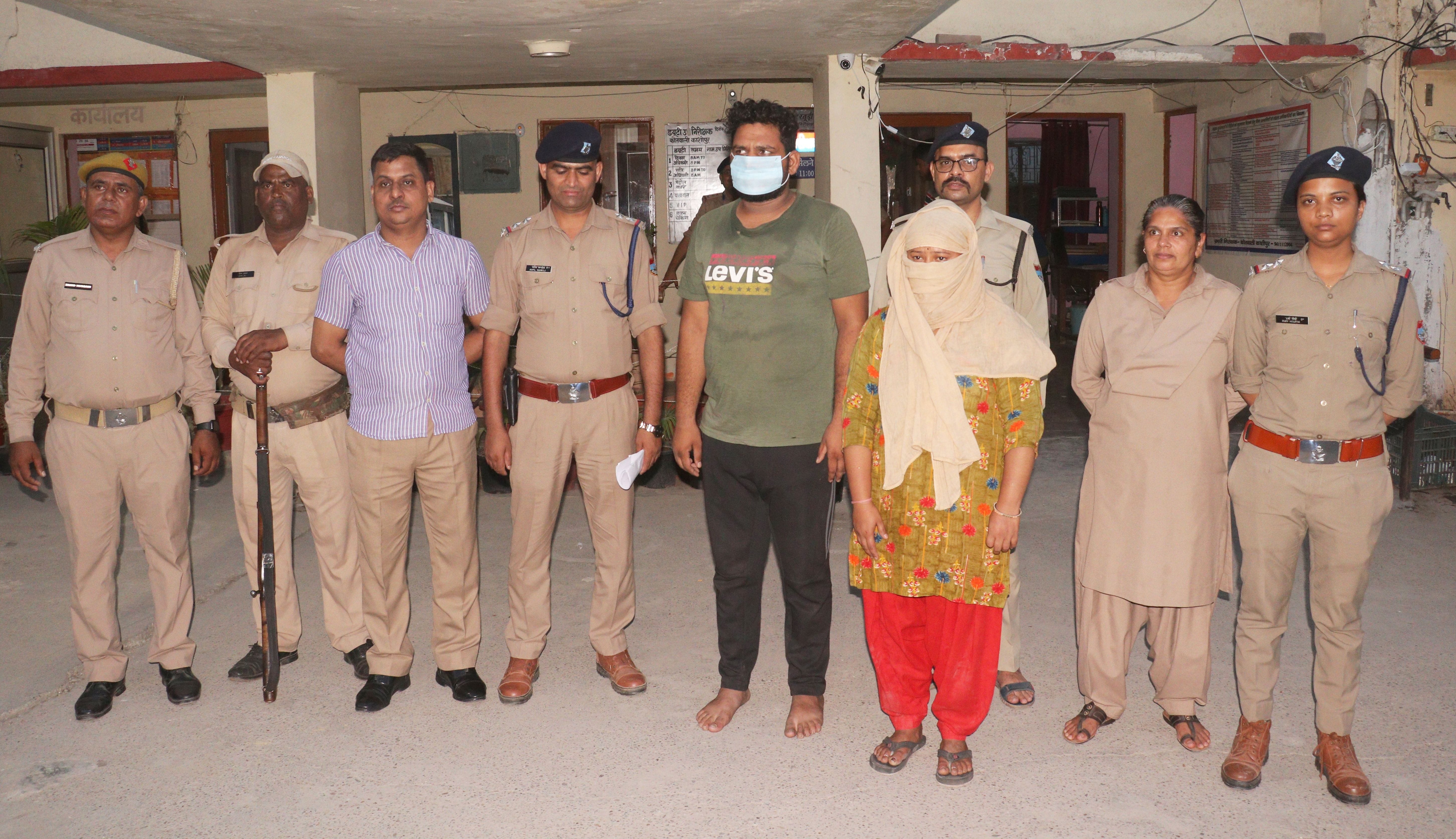 काशीपुर कोतवाली में हत्यारोपी महिला व पुरुष पुलिस हिरासत में। संवाद