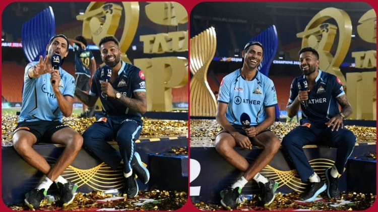 गुजरातका प्रशिक्षक आशिष नेहरा र हार्दिक पाण्डेय छन्