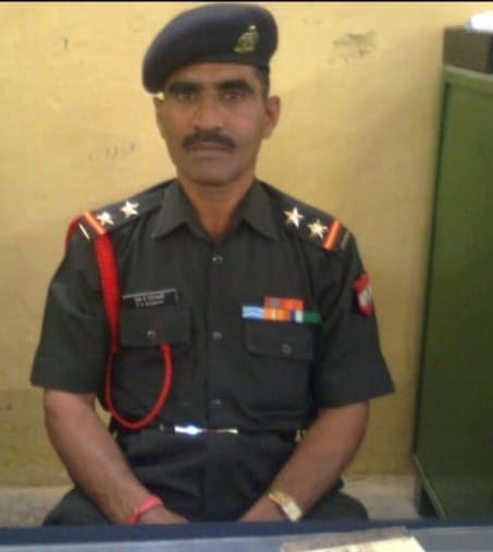 एफ के गोस्वामी।पूर्व सूबेदार