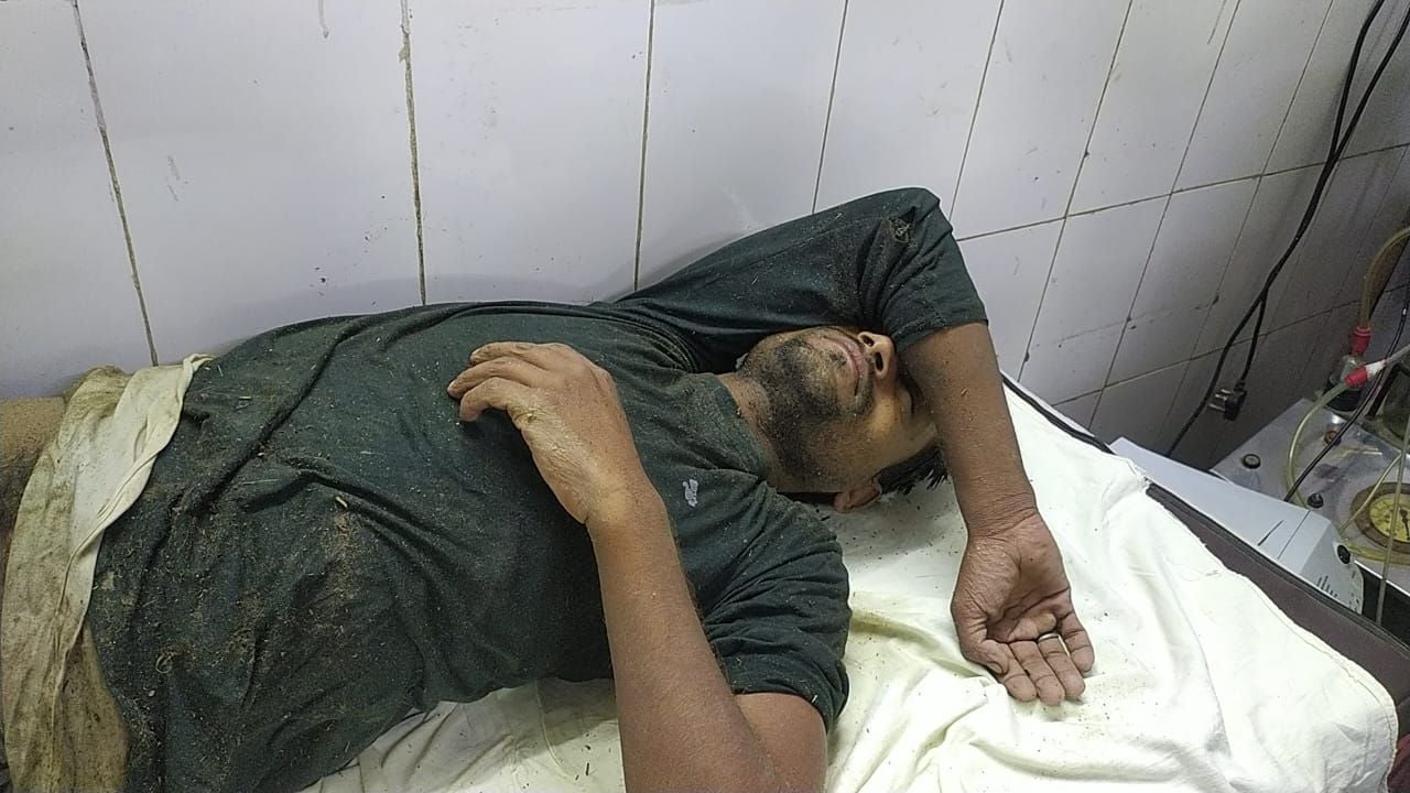 अस्पताल में भर्ती विपिन सिंह। संवाद अस्पताल में भर्ती विपिन सिंह। संवाद