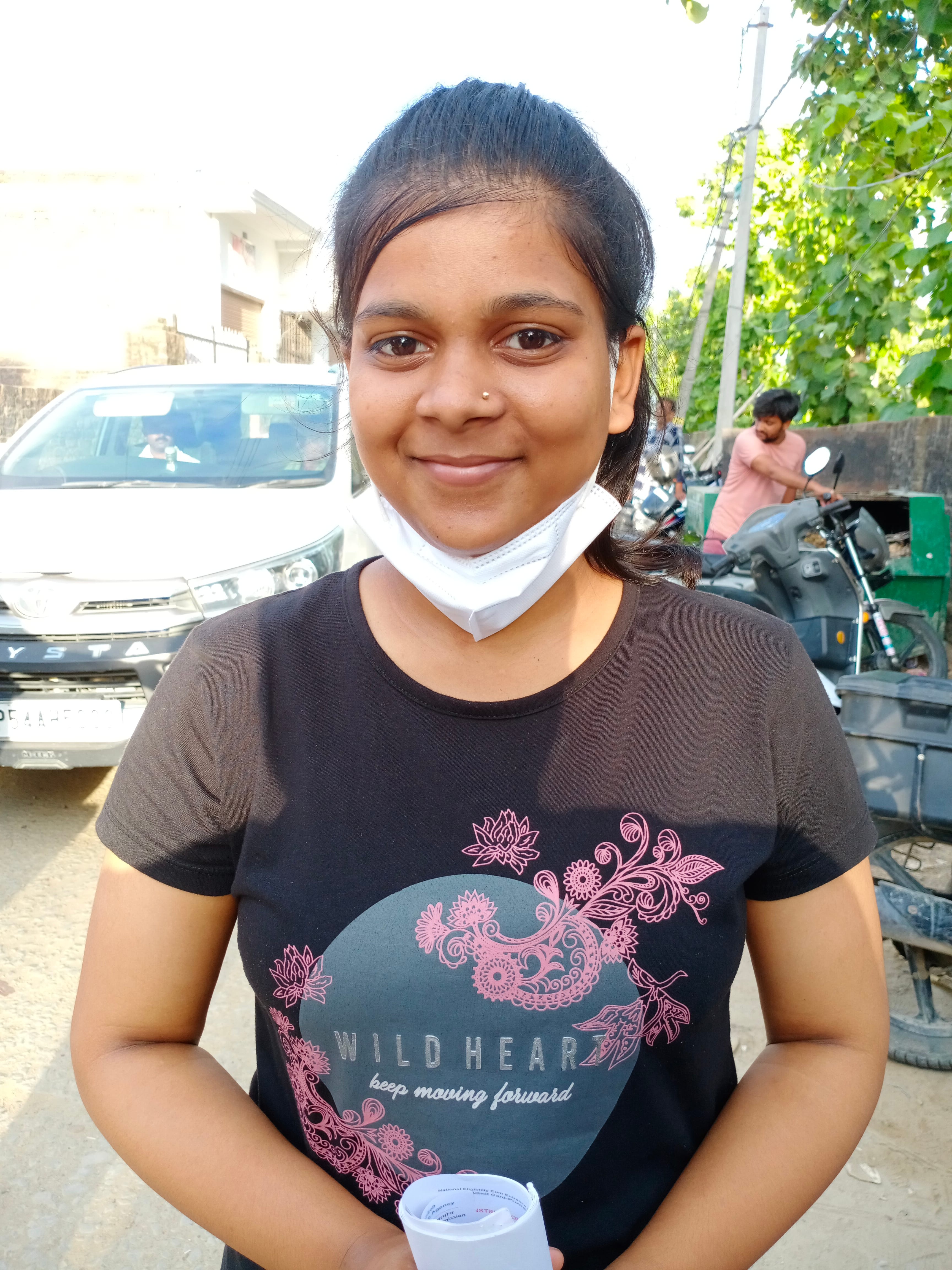 खुशी। नीट प्रवेश परीक्षा अभ्यर्थी। खुशी। नीट प्रवेश परीक्षा अभ्यर्थी।