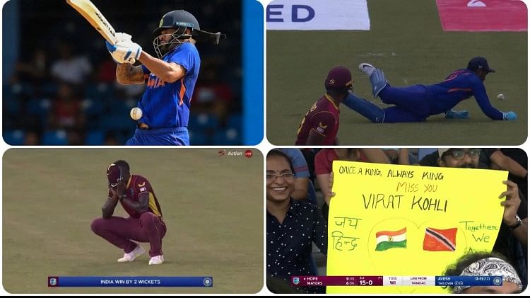IND vs WI 2nd ODI Photos: शेफर्ड की बाउंसर से टूटा धवन का हेलमेट, फिर चर्चा में रही संजू की विकेटकीपिंग