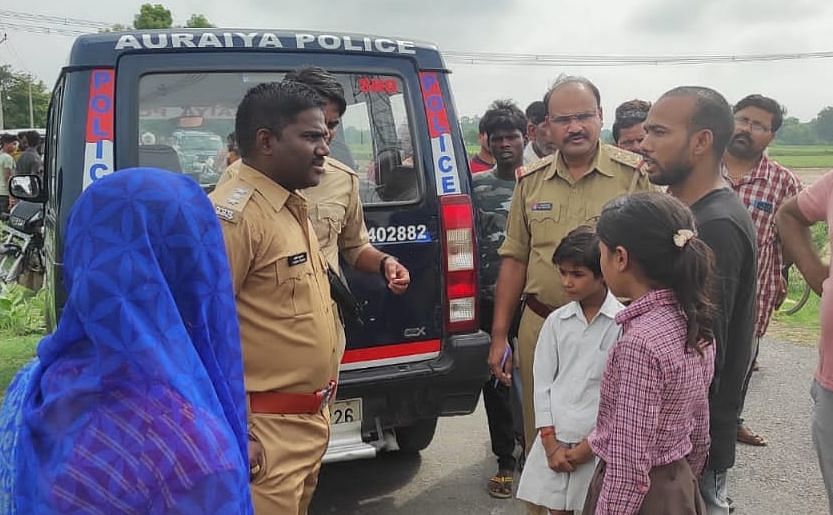 Commander Pradeep Kumar taking information from the children after the incident.  dialogue