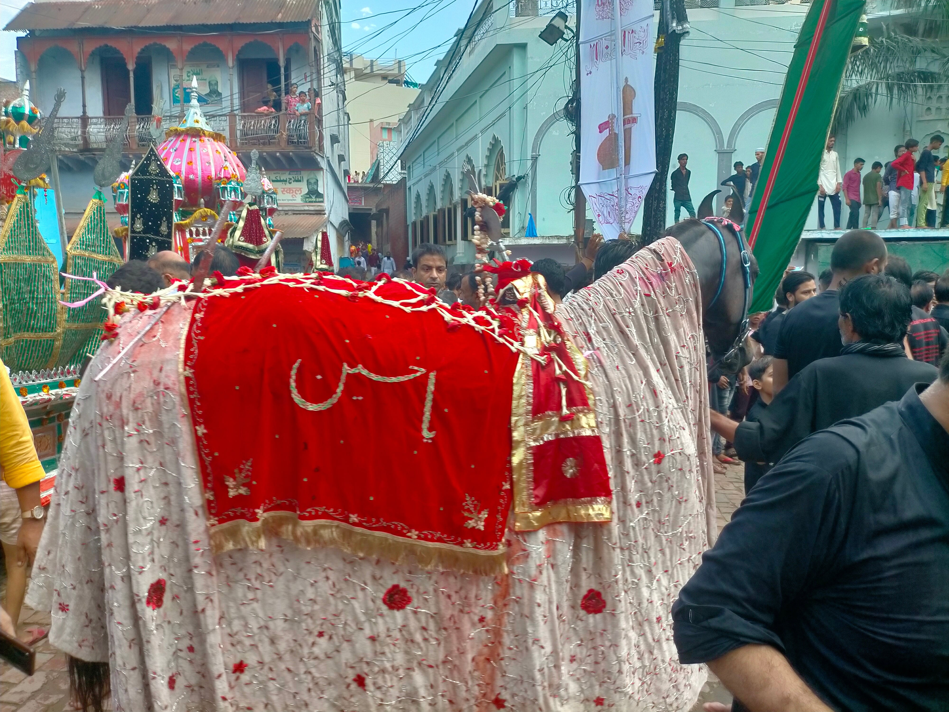 कैराना में मोहर्रम पर खूनी मातम करते शिया सोगवार। कैराना में मोहर्रम पर खूनी मातम करते शिया सोगवार।