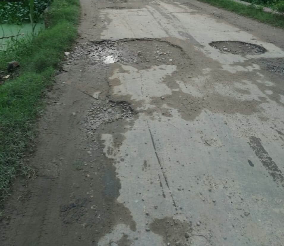 खस्ताहाल पड़ा रामपुर बाईपास मार्ग