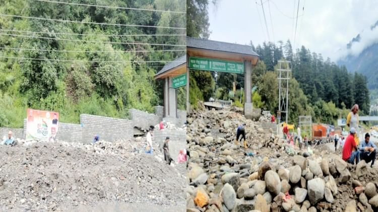 Himachal Weather: हिमाचल में बारिश का कहर जारी, 147 सड़कें ठप, मारकंडा नदी में युवक बहा, आज ऑरेंज अलर्ट मनाली में हाईवे पर आया मलबा।