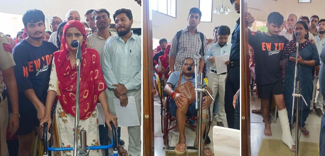 गृहमंत्री अनिल विज के समक्ष शिकायतें लेकर पहुंचे फरियादी।  संवाद