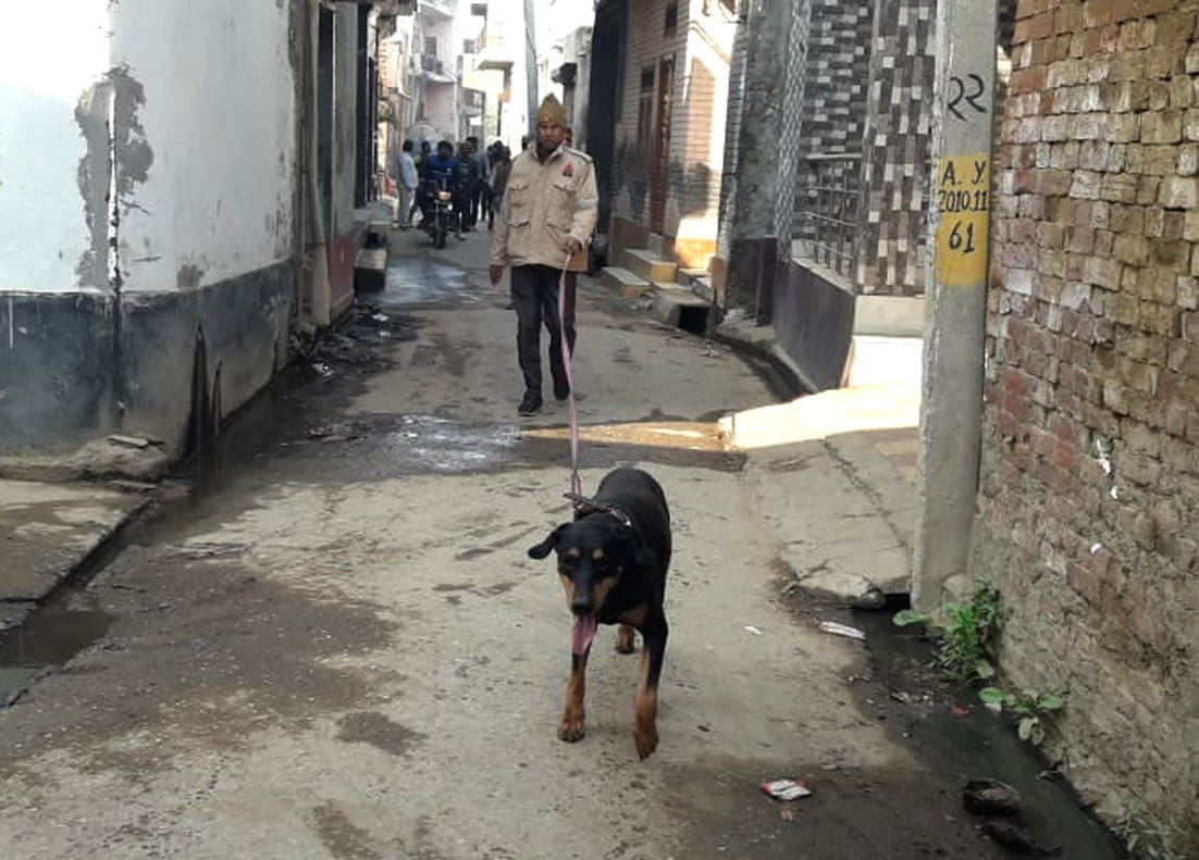 ग्राम फखरपुर में लापता बालक शौर्य की तलाश में जुटी डाग स्कवाड टीम