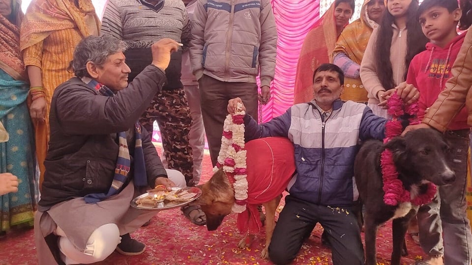 शादी कराते पंडित आचार्य जितेंद्र शर्मा