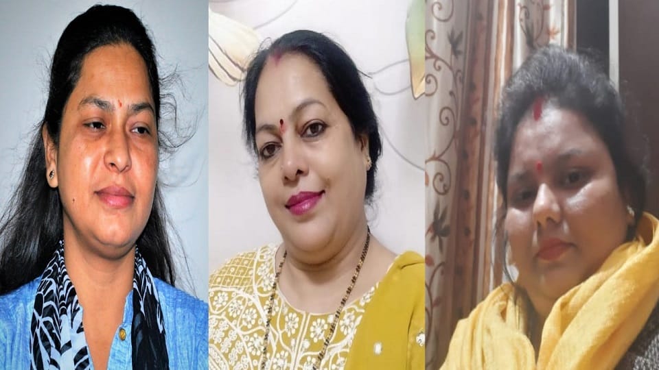 पत्रकार मनीषा उपाध्याय, डॉ. रेनू जैन, अधिवक्ता प्रिया गुप्ता 