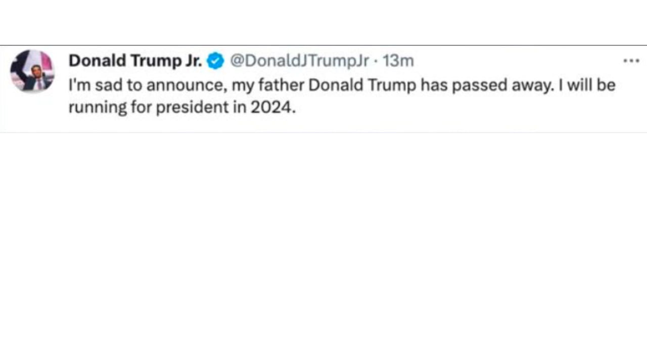 Donald Trump Jr: рдбреЛрдирд╛рд▓реНрдб рдЯреНрд░рдВрдк рдХреЗ рдмреЗрдЯреЗ рдХрд╛ рдПрдХреНрд╕ рдЕрдХрд╛рдЙрдВрдЯ рд╣реБрдЖ рд╣реИрдХ, рдЕрдореЗрд░рд┐рдХреА рд░рд╛рд╖реНрдЯреНрд░рдкрддрд┐ рдЬреЛ рдмрд╛рдЗрдбрди рдХреЛ рдХрд╣реЗ рдЕрдкрд╢рдмреНрдж