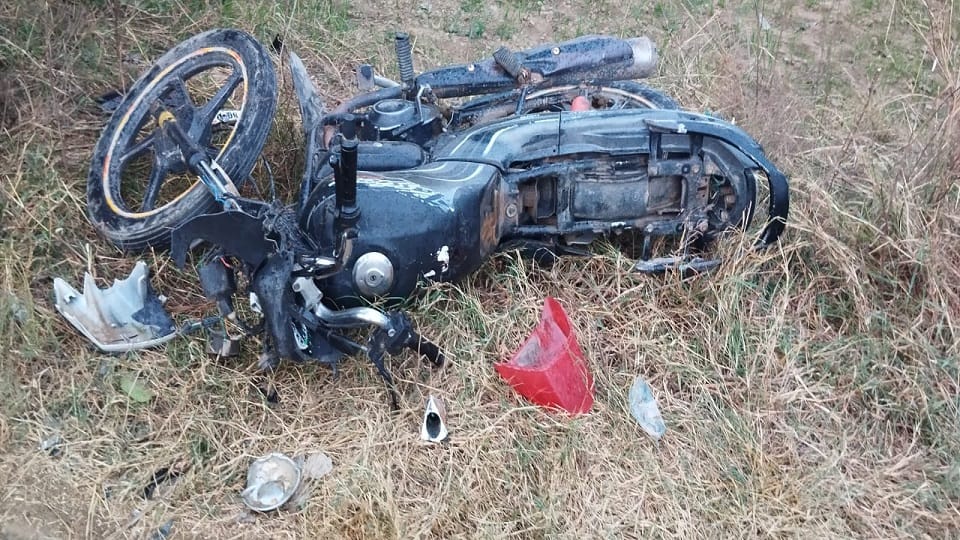 क्षतिग्रस्त बाइक
