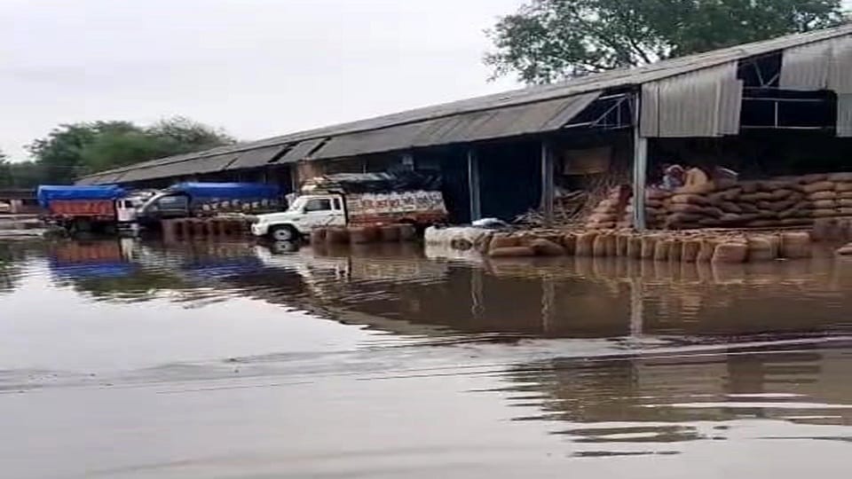 मंडी में जलभराव
