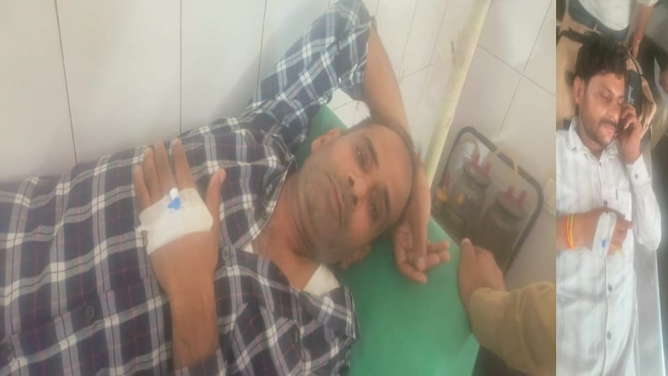 हादसे में घायल सिपाही व यात्री