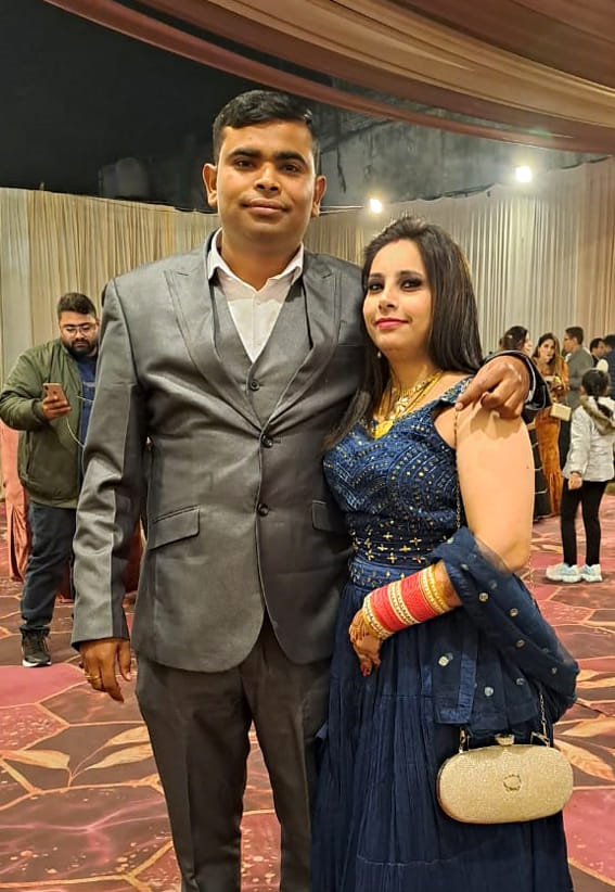 पहली लोहड़ी श्रेय बाली व स्वाति पहली लोहड़ी श्रेय बाली व स्वाति