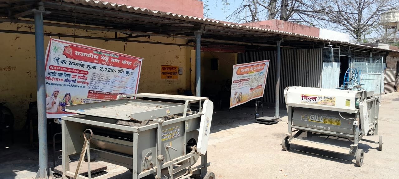 मंडी के गेहूं खरीद केंद्रो पर सन्नाटा मंडी के गेहूं खरीद केंद्रो पर सन्नाटा
